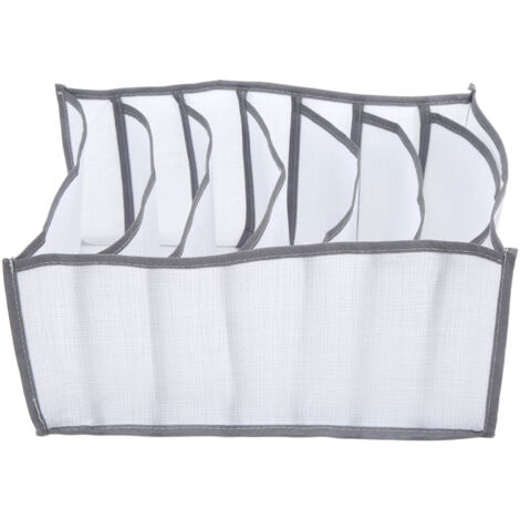 Kleiderorganizer mit 7 Fächern, großes Fassungsvermögen, stapelbar, geruchsneutrales Material, platzsparende Aufbewahrung, weiß