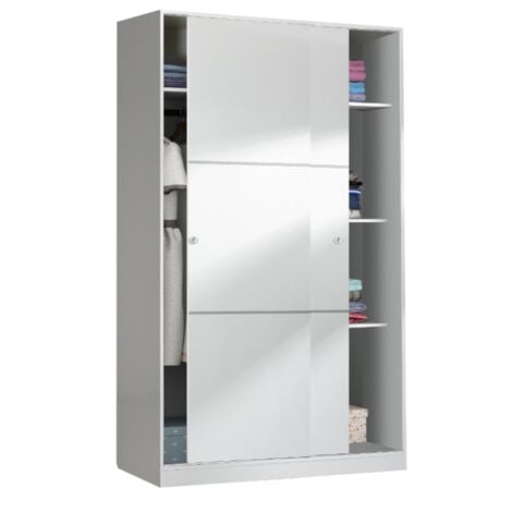 ABITARE Kleiderschrank 120x200h glänzend weiß - Urano