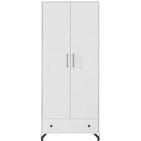 Kleiderschrank 2-türig weiß BEND-133