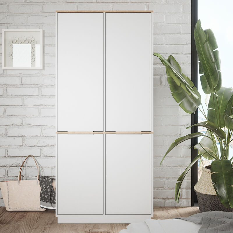 Vicco - Aktenschrank Betti, Weiß, 82 X 179 Cm Mit 6 Regale