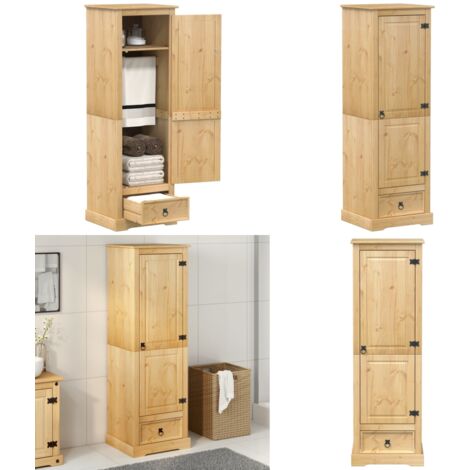 Kleiderschrank Corona 55x50x170 cm Massivholz Kiefer - Holzschranks - Kleiderschrank - Massivholzkleiderschrank - Kiefernschrank - Schlafzimmermöbel - Home & Living