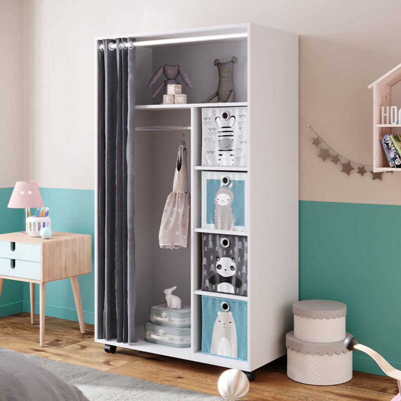 Kleiderschrank Doros, Weiß, 100 X 168 Cm Vicco