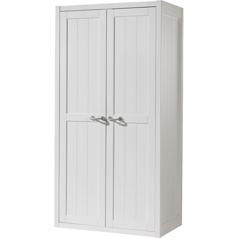 Kleiderschrank Lani 2-trg MDF weiß B 100 cm - H 200 cm - T 59 cm