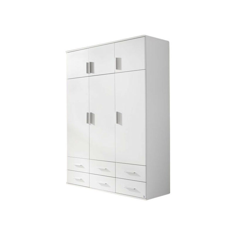 Kleiderschrank Lynn 6-trg weiß B 136 cm - H 194 cm - T 53 cm