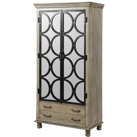 Kleiderschrank Mango 97x50x190 grau lackiert HERMITAGE 019 - grau
