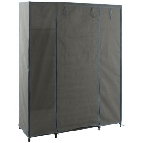 Kleiderschrank mit 3 boxen stoff anthrazitgrau - 5five