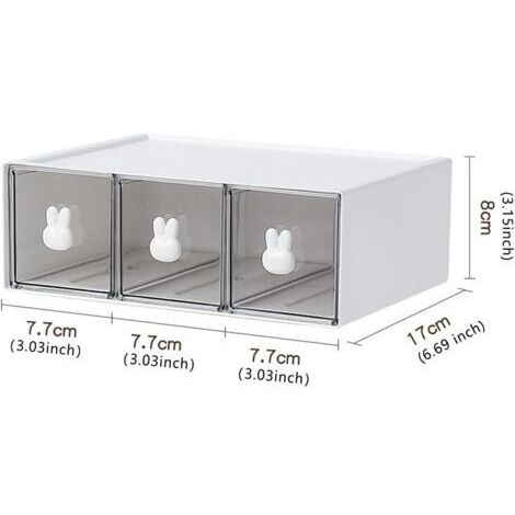 Kleiderschrank-Organizer, Teebox, Aufbewahrungsbox für Teebeutel, Kaffee usw. Aufbewahrungsbox für Küche/Bad/Ankleidezimmer/Büro usw. (Weiß) (1, weiß - 3 Türen)