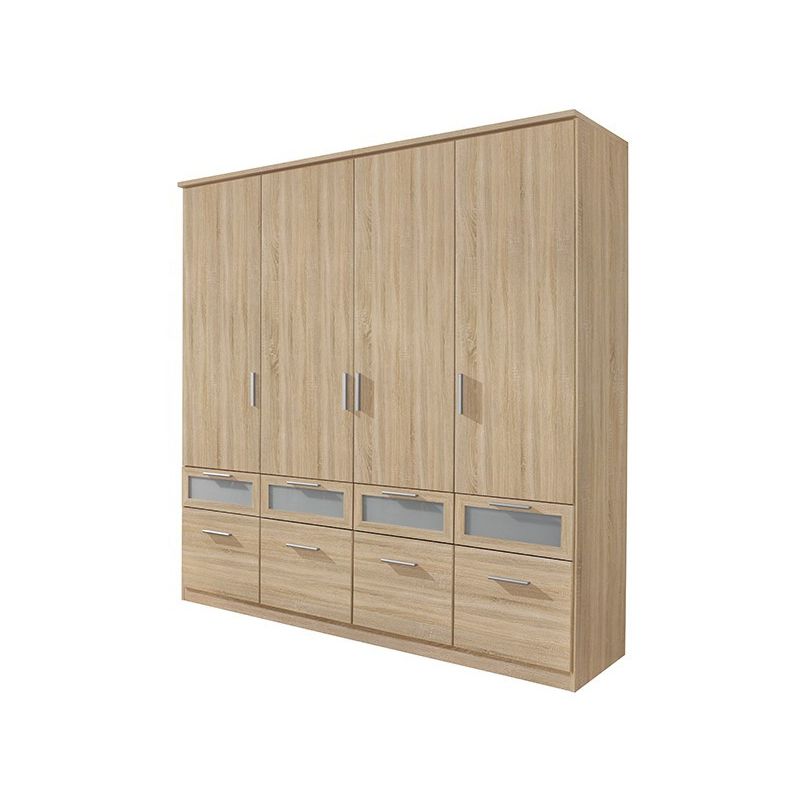 Kleiderschrank Ryan sonoma Eiche 4-trg + 8 Schublade B 181 cm H 199 cm