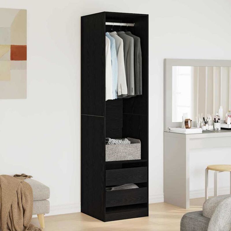 Vidaxl - Kleiderschrank Schwarze Eiche 50 X 50 X 200 Cm Holzwerkstoff