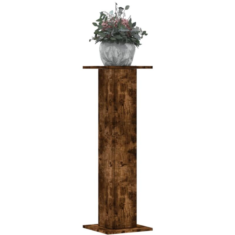 Vidaxl - Pflanzenständer 2 Stk. Räuchereiche 30x30x95 Cm Holzwerkstoff