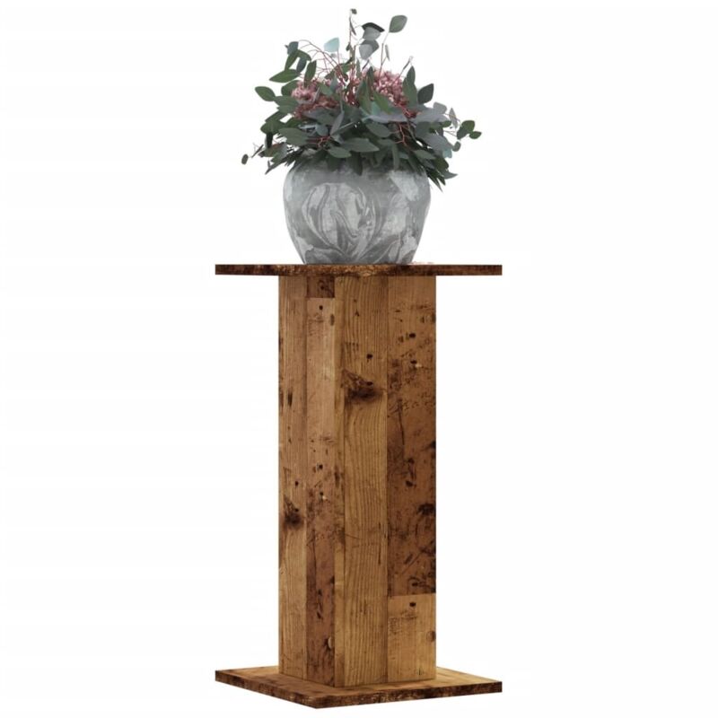 Vidaxl - Pflanzenständer 2 Stk. Altholz-optik 30x30x60 Cm Holzwerkstoff