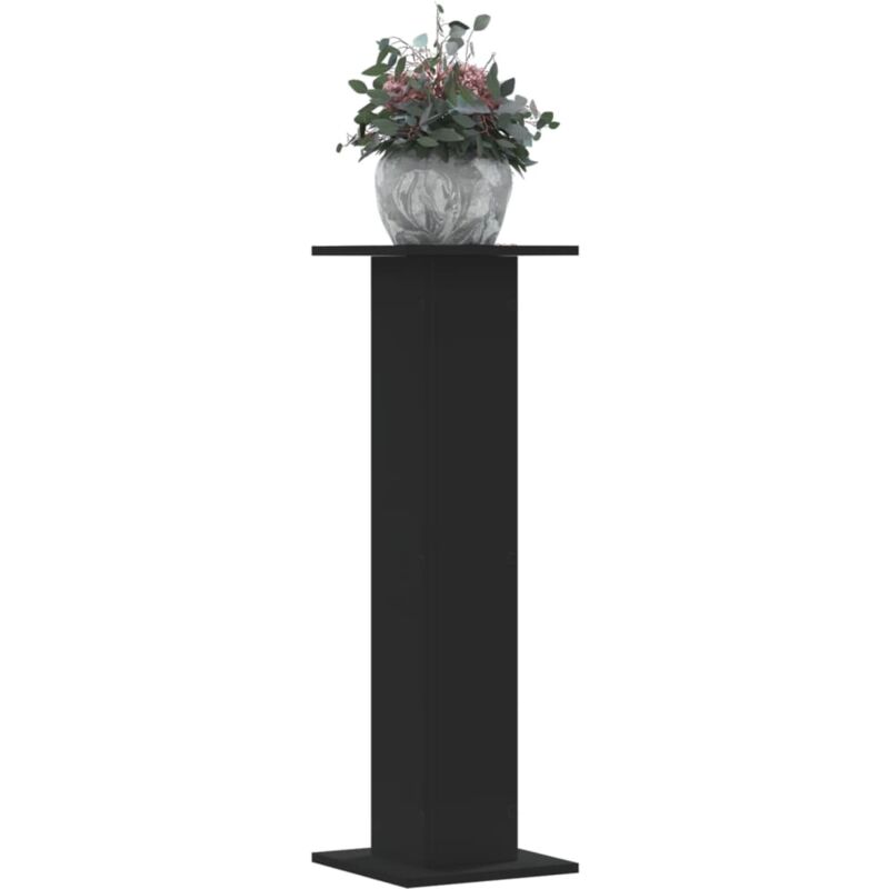 Vidaxl - Pflanzenständer 2 Stk. Schwarz 30x30x95 Cm Holzwerkstoff