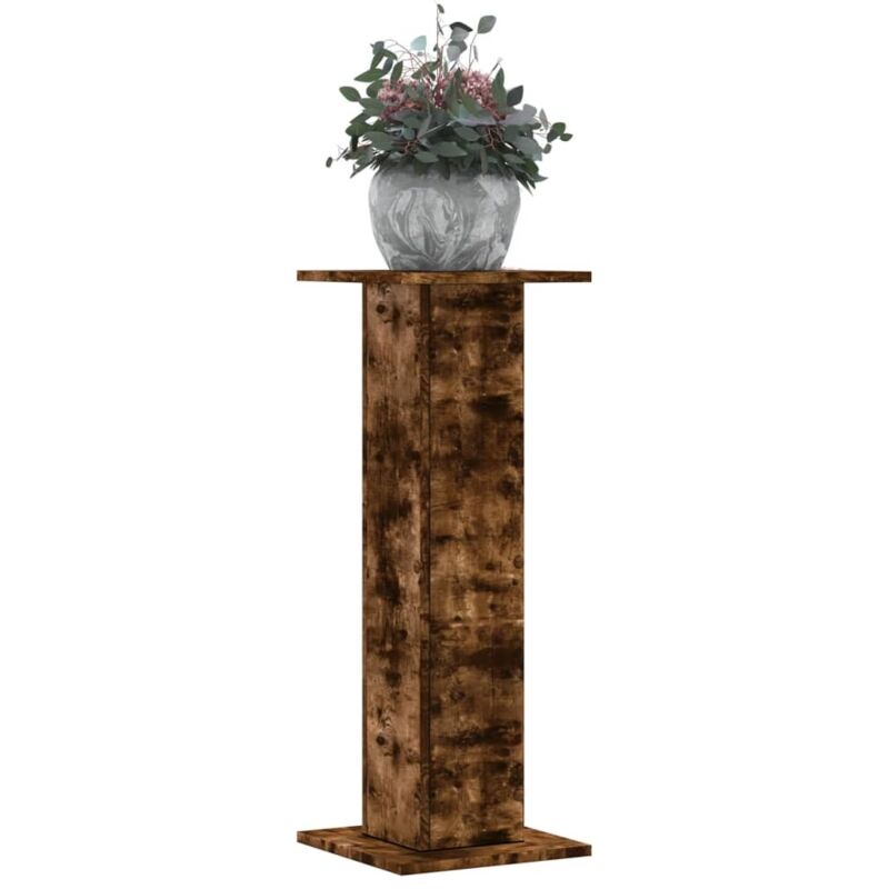 Vidaxl - Pflanzenständer 2 Stk. Räuchereiche 30x30x80 Cm Holzwerkstoff