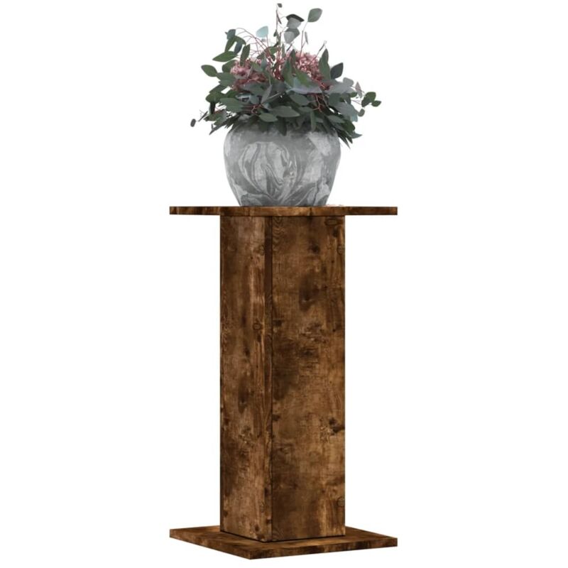 Vidaxl - Pflanzenständer 2 Stk. Räuchereiche 30x30x60 Cm Holzwerkstoff