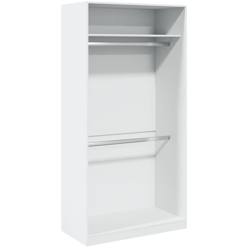 Vidaxl - Kleiderschrank Weiß 100x50x200 Cm Holzwerkstoff