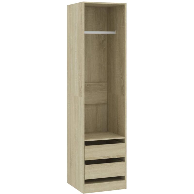 Vidaxl - Kleiderschrank Mit Schubladen Sonoma-eiche 50x50x200 Cm