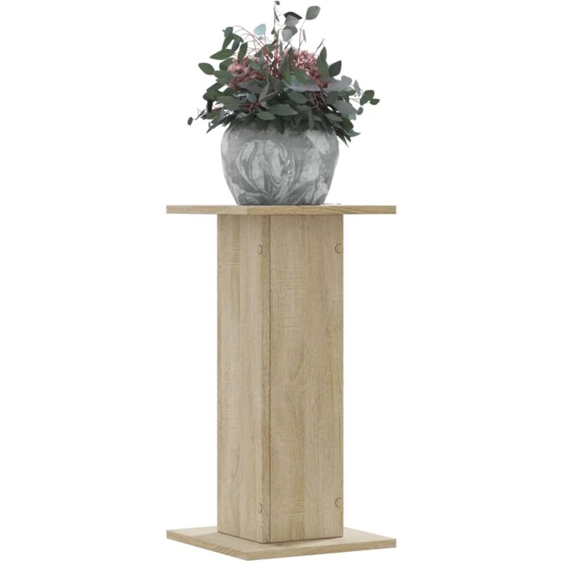 Vidaxl Pflanzenständer 2 Stk. Sonoma-eiche 30x30x60 Cm Holzwerkstoff
