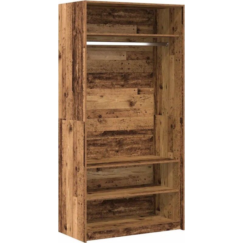 Vidaxl - Kleiderschrank Altholz-optik 100x50x200 Cm Holzwerkstoff