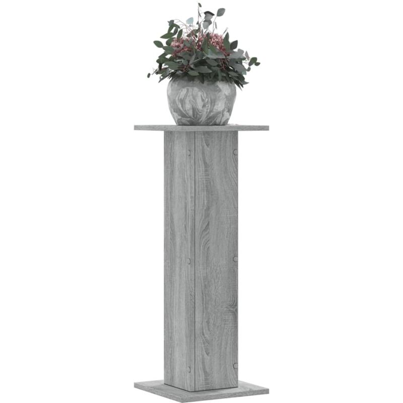 Vidaxl - Pflanzenständer 2 Stk. Grau Sonoma 30x30x80 Cm Holzwerkstoff