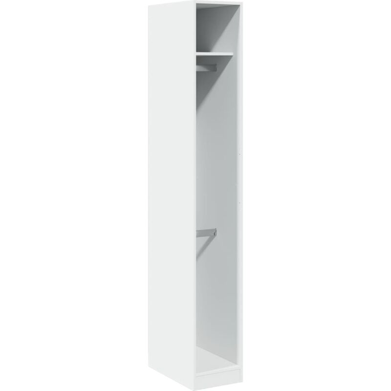 Vidaxl - Kleiderschrank Weiß 30x50x200 Cm Holzwerkstoff