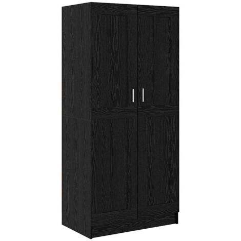 Kleiderschrank Schwarz Eichen-Optik 82,5 x 51,5 x 180 cm vidaXL