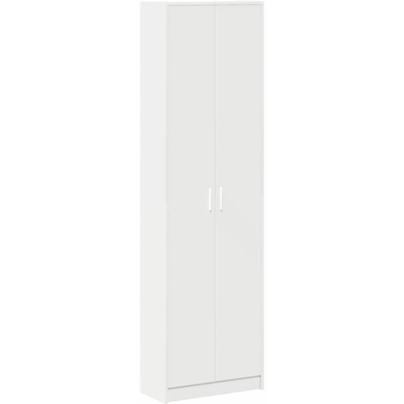 Kleiderschrank Mit Regal Weiß 55 X 25 X 189 Cm Holzwerkstoff Vidaxl