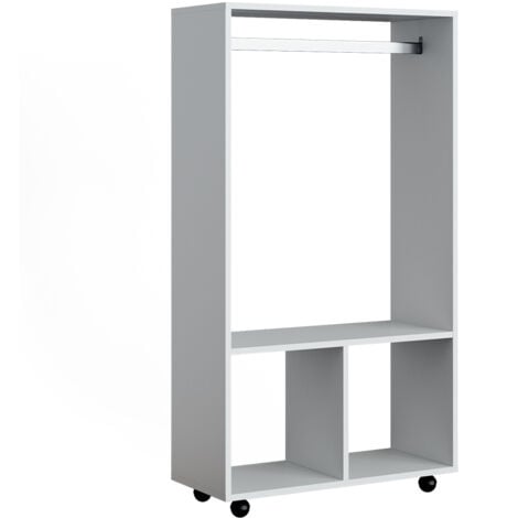 Kleiderschrank Sydney, Weiß, 70 x 128 cm, Vicco