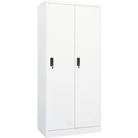 Kleiderschrank Weiß 80x50x180 cm Stahl vidaXL
