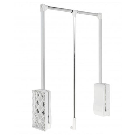 Kleiderschranklift Kleiderstange ausklappbar Kleiderlift 875mm - 1200mm 8kg Weiß