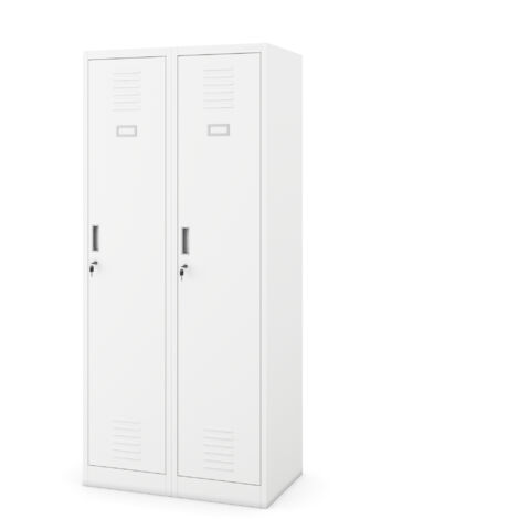 Kleiderspind Umkleideschrank mit 4 Fächern  KACPER, 800 x 1800 x 500 mm, weiß
