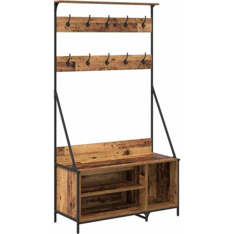 Kleiderständer Altholz 100 x 41 x 184 cm Holzwerkstoff vidaXL