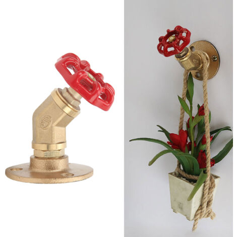Kleiderständer aus industriellem Kupfer, 6,5 x 9 x 10 cm, mit 3 Haken für Badezimmer, Küche und Wohnzimmer