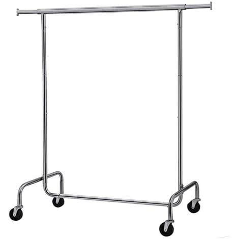 Kleiderständer mit ausziehbarer Kleiderstange 110-150 cm auf Rollen