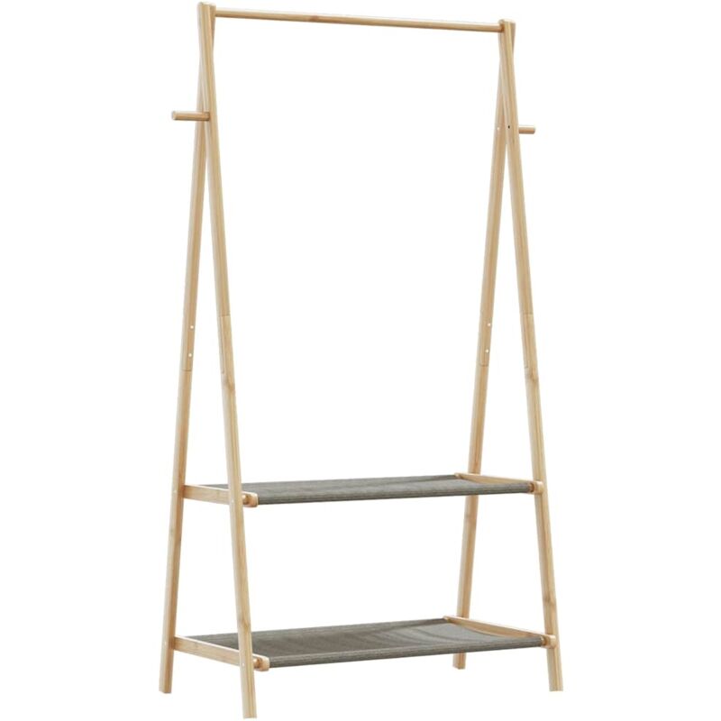Kleiderständer Mit Ablagen 96x45, 5x150, 5 Cm Bambus Vidaxl