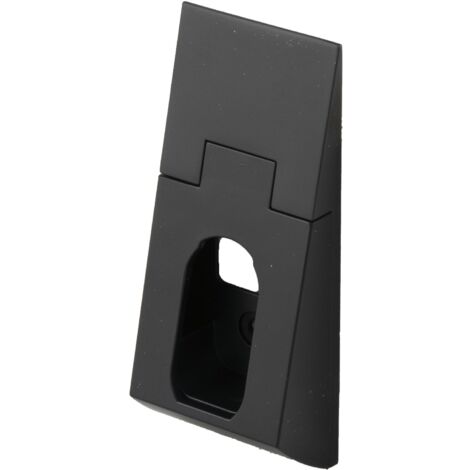 Kleiderstangenhalter passend zu Kleiderstange Ninos 30x12mm, Aluminium schwarz matt lackiert