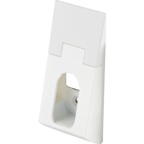 Kleiderstangenhalter passend zu Kleiderstange Ninos 30x12mm, Aluminium weiß matt lackiert