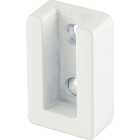 Kleiderstangenhalter passend zu Kleiderstange Ninos 30x12mm, Zamak weiß matt lackiert