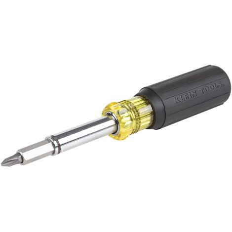 Klein Tools 32500MAG - Cacciavite magnetico multi-bit, 11 in 1, attrezzo multiuso con 8 punte, 3 dimensioni cacciavite, impugnatura a cuscino