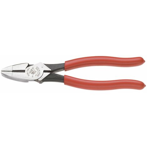 Klein Tools, HD213-9NE, Pinze resistenti con design ad alta leva, prodotte negli Stati Uniti, manici comodi e resistenti e ganasce zigrinate, 22,9 cm