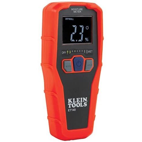 Klein Tools Pinless Meter per umidità non distruttiva cartongesso, legno e muratura rileva fino a 3/4 sotto la superficie ET140