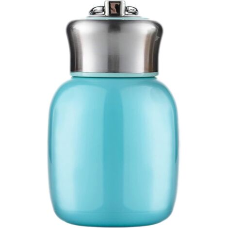 Kleine 200-ml-Isolierflasche – Auslaufsichere Isolierflasche – Warm- und Kaltwasserflasche – Einheitsgröße – 1 Stück, Blaugrün