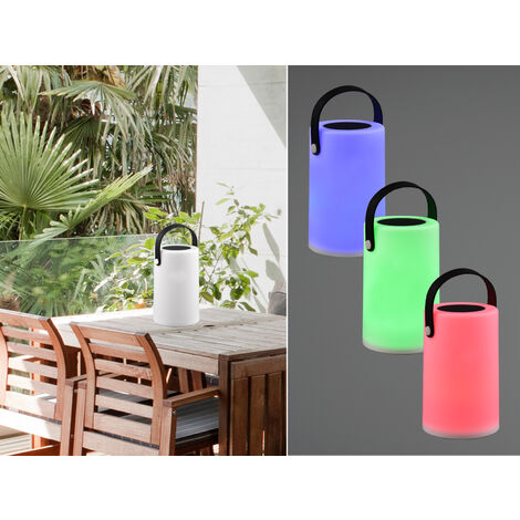 Kleine Akku Tischleuchte GARCIA RGB, Solar & USB aufladbar,Höhe 20cm