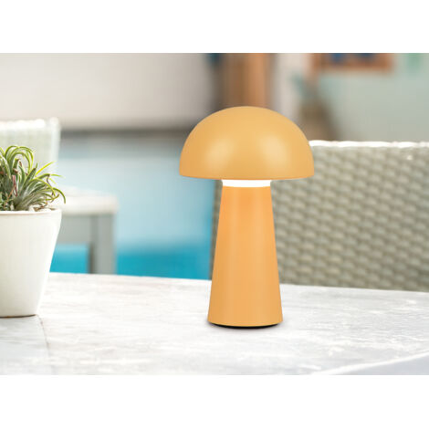 Kleine Akku Tischleuchte LENNON per USB aufladbar Gelb, Höhe 21cm