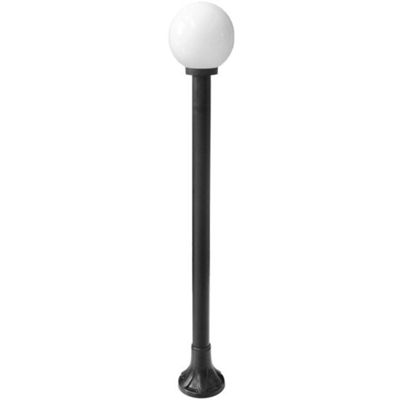 Fabrilamp Weiß - Kleine Straßenlampe Abanto 1Xe27 Schwarz Ip44 130X20x20x20 Cm