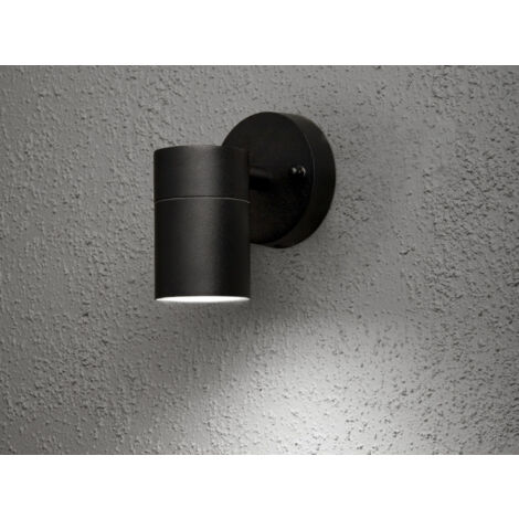 Kleine Außenwandleuchte MODENA Downlight, Höhe 9cm, Aluminium Schwarz