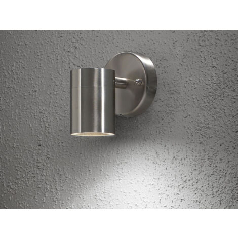 Kleine Außenwandleuchte MODENA Downlight, Höhe 9cm aus Edelstahl