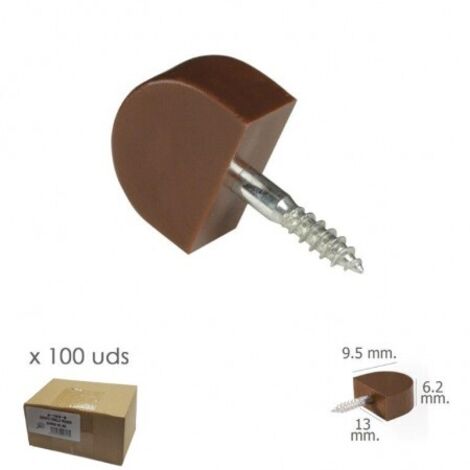 Kleine braune Schraub-Regalstütze (Box 100 Stück)