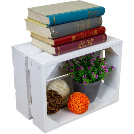 Kleine Holzkiste "Frieda" weiß 1er set
