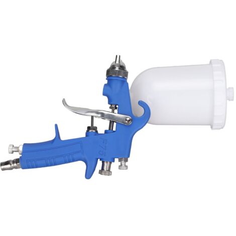 Kleine HVLP-Farbspritzpistole mit Schwerkraftzufuhr für blaue Farbe, Hochdruck-Niederdruck-Airbrush