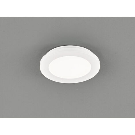 Kleine LED Deckenleuchte CAMILLUS flache Badezimmerlampe dimmbar Ø17cm Weiß IP44